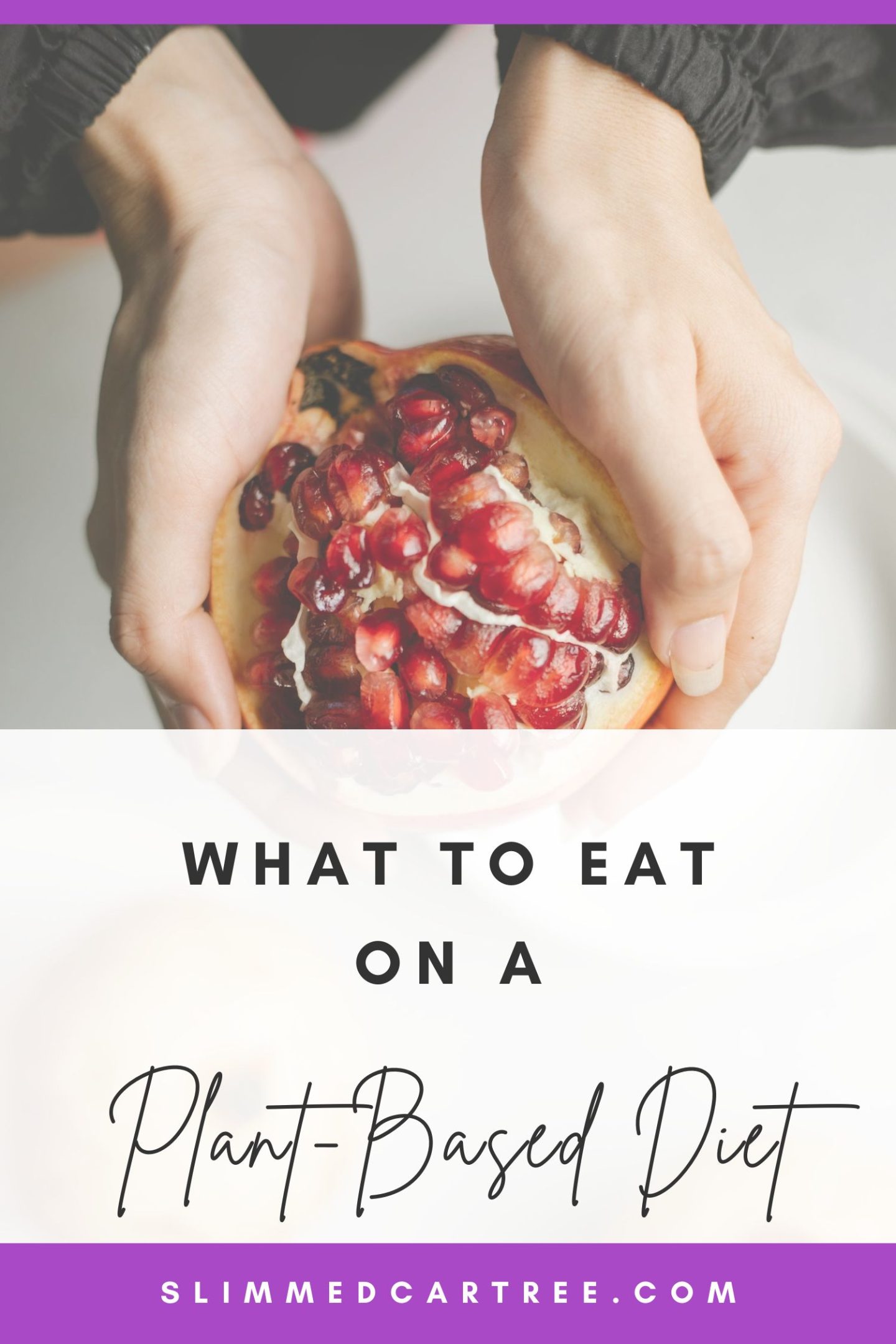 Pin says 'what to eat on a plant based diet' 